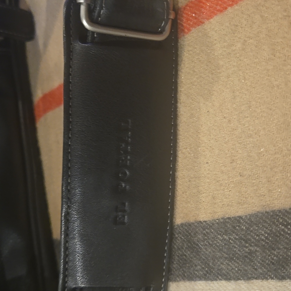 Vintage El Portal Black  Leather Breifcase Messenger Bag - Picture 10 of 11